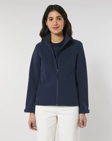 Stella Navigator - Die Damen-Softshelljacke - French Navy - M bedrucken, Art.-Nr. STJW166C7271M