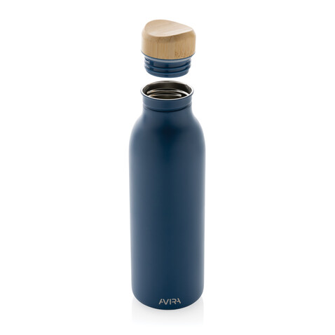 Avira Alcor 600ml Wasserflasche aus RCS rec. Stainless-Steel navy blau bedrucken, Art.-Nr. P438.065