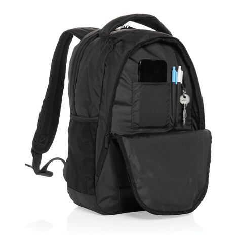 Impact AWARE™ Boardroom-Laptop-Rucksack PVC-frei schwarz bedrucken, Art.-Nr. P763.071