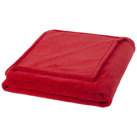 Bay Plaid-Decke aus extraweichem Coral-Fleece, rot bedrucken, Art.-Nr. 11281021