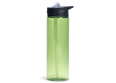Lord Nelson Wasserflasche mit Strohhalm 700ml - Transparentes Grün bedrucken, Art.-Nr. LT54306-N0033